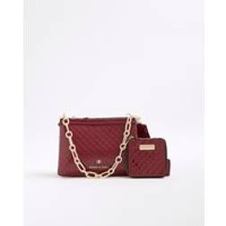 River Island Ri Monogram Chain Detail Cross Body Bag - Red