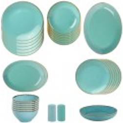 Porland 30-delat Servisset Porslin Seasons Turkos Servis