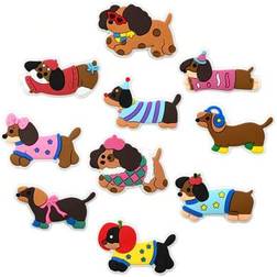 Shein 10PCS Dachshund Theme PVC Shoe Charms