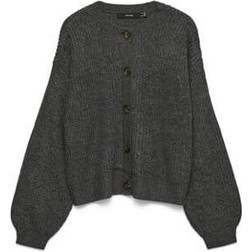 Vero Moda Vmlea Stickad Kofta - Asphalt
