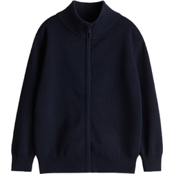 H&M Zip Through Cardigan - Navy Blue (1164562008)