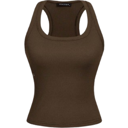 Shein Floreya Square Neck Camisole Women Summer Sexy Minimalist Casual Fitted Waist Slimming Sleeveless Layering Tank Top