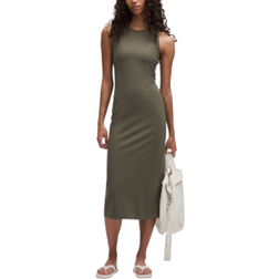 Lululemon All Aligned Geripptes Midi-Kleid Für Frauen - Army Green