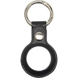 24hshop AirTag Hållare Konstläder Nyckelring Svart