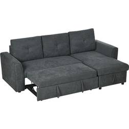 Homcom Convertible Dark Grey Sofa 3 Seater