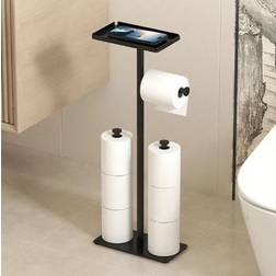 Shein Free Standing Toilet Paper Holder Rack, Independent Bathroom Organizer Rack