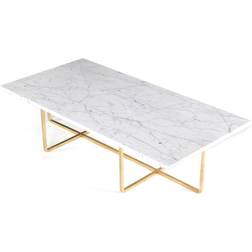 OX Denmarq Ninety 30 White/Brass Coffee Table 60x120cm