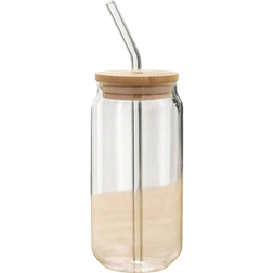 Shein Heat-Resistant Glass Jar with Straw 55cl