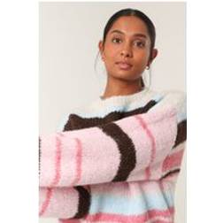 Blue Vanilla Block Horizontal Stripes Jumper - Pink