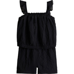 H&M Crinkled Cotton Set 2-piece - Black (1282906001)