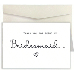 Shein 1pc Unique Bridesmaid Thank You Card