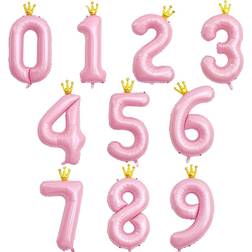 Shein 1pc Oversized 42-Inch 4D Pink Color Number Foil Balloon