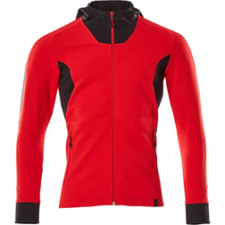 Mascot 18584-962 Accelerate Hoodie with Zipper - Traffic Red/Black