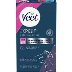 Veet Expert Vaxremsor Normal hud bikini & armhåla 16 st 16-pack