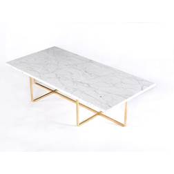 OX Denmarq Ninety 40 White/Brass Coffee Table 60x120cm