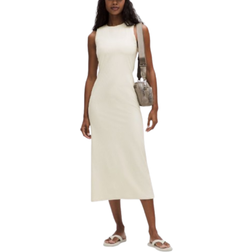 Lululemon All Aligned Ribbed Midi Dress - Light Ivory