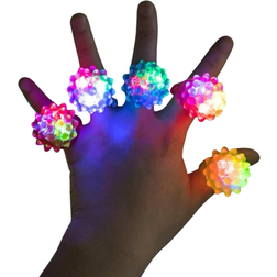 Shein 5/10pcs Glow Rings LED Light Up Glow Rings Party Favors Toys Flashing LED Lights Glow In The Dark Wedding Halloween Christmas Concert Club Party Supplies