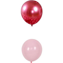 Shein 30pcs Metallic Decorative Balloons For Party Event & Room Decoration Pink