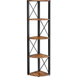 Borough Wharf Verdon Corner Brown/Black Book Shelf