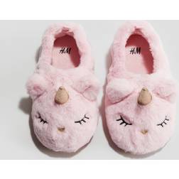 H&M Unicorns Soft Appliquéd Slippers - Light Pink