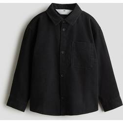 H&M Pojke Skjorta Bomullsmanchester - Svart