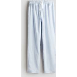 H&M Pyjamasbyxa i Bomull - Ljusblå/Randig