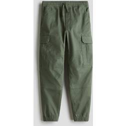 H&M Cargojoggers I Bomull - Khakigrön