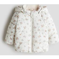 H&M Baby Vattenavvisande Pufferjacka - Vit/Blommig