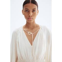 H&M Ladies Smocked Blouse - White