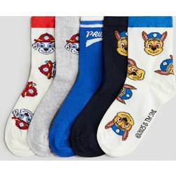 H&M Boys Paw Patrol 5-Pack Patterned Socks - Blue/Paw