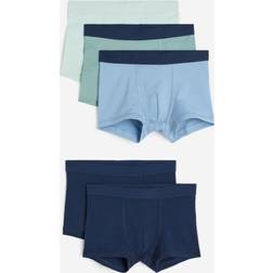 H&M Boys Mint Green Blue 5-Pack Trunks