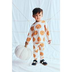 H&M Baby 2-Delat Bomullsset Med Tryck - Ljusbeige/Pumpor