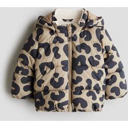 H&M Baby Vattenavvisande Pufferjacka - Beige/Leopardmönstrad
