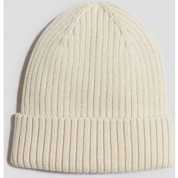 H&M Dreng Lys Beige Ribstrikket Beanie
