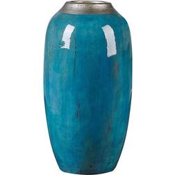 Beliani Decorative Miletus Ceramic 42 cm Blue Vase