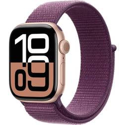 Apple Watch Series 10, Aluminium, 42mm, GPS + Cellular, Sport Loop Rose Gold