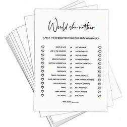 Shein 20pcs Bridal Shower Games Who Knows The Bride Best Cards