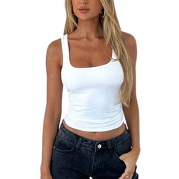 Shein Women's Tank Top Summer Y2K Sexy Young Hot Commuting Versatile Solid Color Top