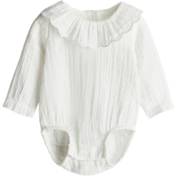 H&M Romper I Bomullsmuslin - Vit