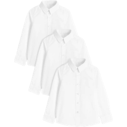 Tu Long Sleeve School Shirts 3-pack - White (tuc128770709)