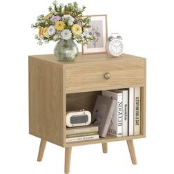 Mercury Row Monterey 1 Drawer Brown Bedside Table
