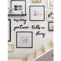 Shein Contemporary Metal Art Every Picture Tells a Story Black Wall Decor