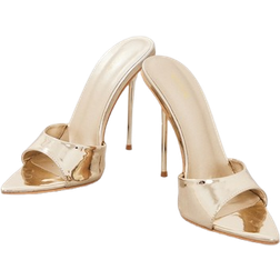 PrettyLittleThing Mirrored Point Toe - Gold