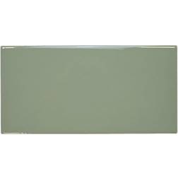Johnson Tiles Veneto Green Gloss Ceramic Indoor Wall Tile 20x10cm