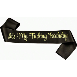 Shein 1pc It's My Birthday Ribbon Sash For Women And Men Black