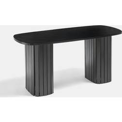 OHS Madison Ribbed Black Coffee Table 40x85cm
