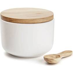 Cook & Baker Saltkar Med Ske Og Låg Ø 10 x H 8 cm Saltskål 10cm