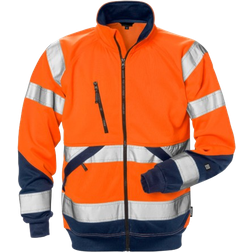 Fristads 7426 SHV High Vis Sweatshirt Jacket - Orange/Navy