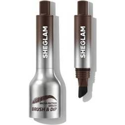 Shein Brow-Fection Angled Brush & Dip-Chocolate Hair-Like Strokes Liquid Eyebrow Gel Pen Easy To Color Long Lasting Quick Drying Natural Outlining F