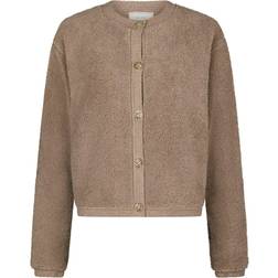 Neo Noir Limo Fluffy Knit Cardigan Stickat Dam - Beige